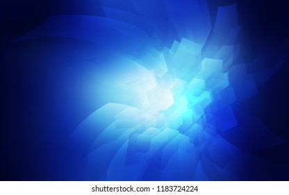 Dark BLUE vector background with hexagons. Abstract illustration with colorful hexagons. Beautiful design for your business advert.