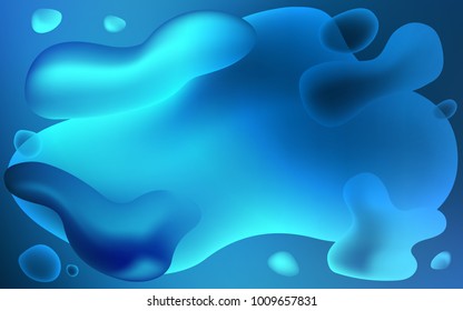 Dark BLUE vector background with lamp shapes. Geometric illustration in memphis style with gradient.  Brand-new design for your ads, poster, banner.