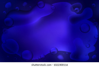 Dark BLUE vector background with lamp shapes. Creative illustration in halftone memphis style with gradient. Memphis style for your business design.