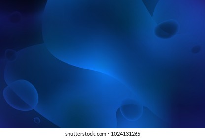 Dark BLUE vector background with lamp shapes. Geometric illustration in memphis style with gradient.  A new texture for your  ad, booklets, leaflets.
