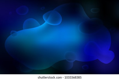Dark BLUE vector background with lamp shapes. A vague circumflex abstract illustration with gradient. A completely new template for your business design.