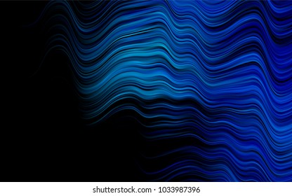Dark BLUE vector background with lamp shapes. A sample with blurred bubble shapes. The template for cell phone backgrounds.