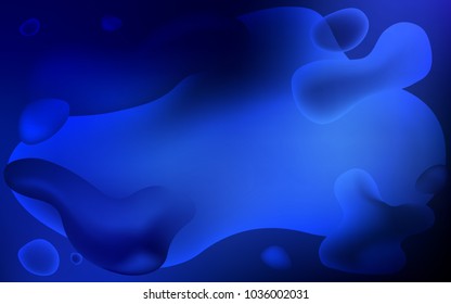 Dark BLUE vector background with lamp shapes. A vague circumflex abstract illustration with gradient. A completely new template for your business design.