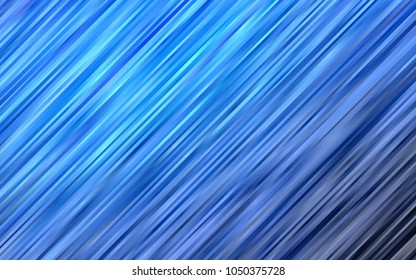 Dark BLUE vector background with lamp shapes. Modern gradient abstract illustration with bandy lines. New composition for your brand book.