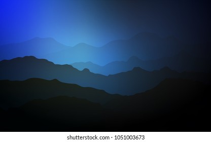 Dark BLUE vector background with lamp shapes. Glitter abstract illustration with wry lines. The elegant pattern for brand book.