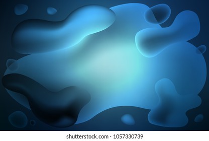 Dark BLUE vector background with lamp shapes. Geometric illustration in memphis style with gradient.  Memphis style for your business design.