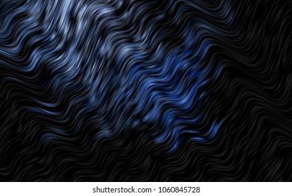 Dark BLUE vector background with lamp shapes. Colorful abstract illustration with gradient lines. The best blurred design for your business.