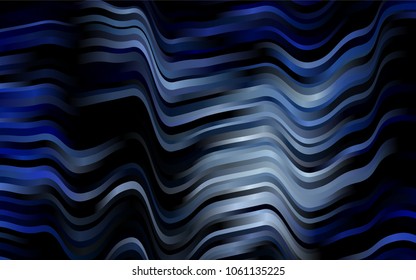 Dark BLUE vector background with lamp shapes. Creative geometric illustration in marble style with gradient. Brand-new design for your ads, poster, banner.