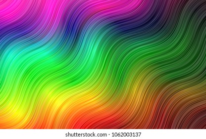 Dark BLUE vector background with lamp shapes. An elegant bright illustration with gradient. The best blurred design for your business.