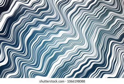 Dark BLUE vector background with lamp shapes. Glitter abstract illustration with wry lines. New composition for your brand book.