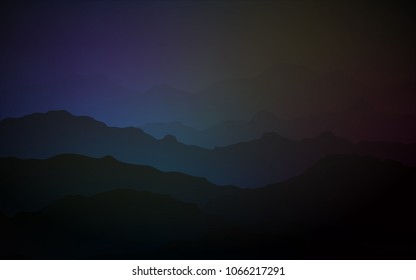 Dark BLUE vector background with lamp shapes. Shining illustration, which consist of blurred lines, circles. The best blurred design for your business.
