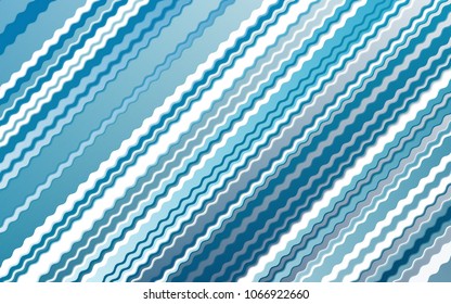 Dark BLUE vector background with lamp shapes. A vague circumflex abstract illustration with gradient. A completely new marble design for your business.