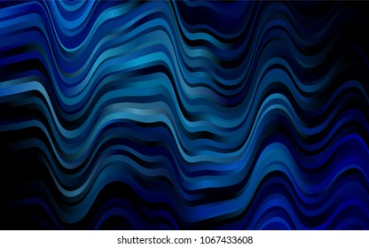 Dark BLUE vector background with lamp shapes. Brand-new colored illustration in marble style with gradient. Textured wave pattern for backgrounds.