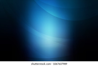 Dark BLUE vector background with lamp shapes. Glitter abstract illustration with wry lines. Marble style for your business design.