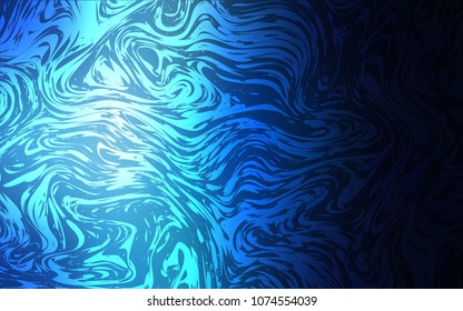 Dark BLUE vector background with lamp shapes. A vague circumflex abstract illustration with gradient. New composition for your brand book.