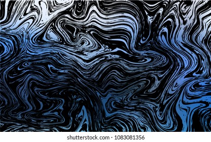 Dark BLUE vector background with lamp shapes. Colorful abstract illustration with gradient lines. A new texture for your  ad, booklets, leaflets.