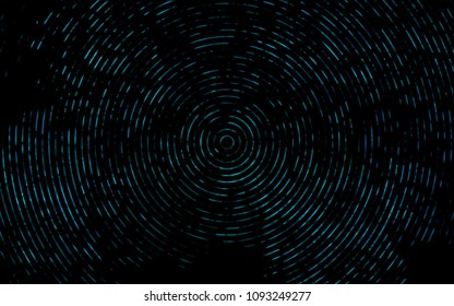 Dark BLUE vector background with lamp shapes. Modern gradient abstract illustration with bandy lines. Brand new design for your ads, poster, banner.