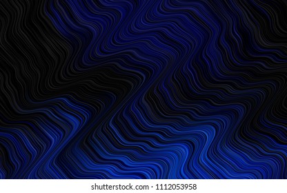 Dark BLUE vector background with lamp shapes. Shining crooked illustration in marble style. New composition for your brand book.