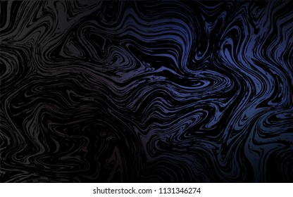 Dark BLUE vector background with lamp shapes. Shining illustration, which consist of blurred lines, circles. Pattern for your business design.