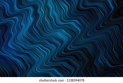 Dark BLUE vector background with lamp shapes. Creative illustration in halftone marble style with gradient. Marble design for your web site.