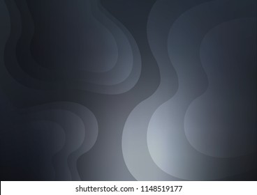 Dark BLUE vector background with lamp shapes. Modern gradient abstract illustration with bandy lines. Pattern for your business design.