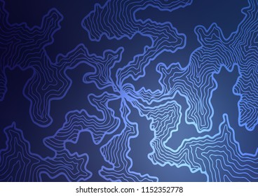 Dark BLUE vector background with lamp shapes. Creative geometric illustration in marble style with gradient. The best blurred design for your business.