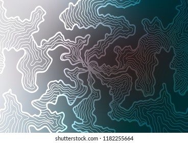 Dark BLUE vector background with lamp shapes. Colorful illustration in abstract marble style with gradient. The best blurred design for your business.