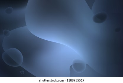 Dark BLUE vector background with lamp shapes. Modern gradient abstract illustration with bandy lines. The best blurred design for your business.