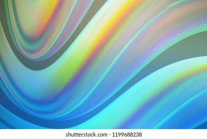Dark BLUE vector background with lamp shapes. Glitter abstract illustration with wry lines. The elegant pattern for brand book.