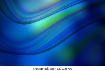 Dark BLUE vector background with lamp shapes. Colorful abstract illustration with gradient lines. The template for cell phone backgrounds.