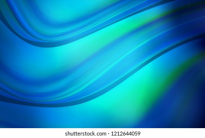 Dark BLUE vector background with lamp shapes. Colorful abstract illustration with gradient lines. Pattern for your business design.