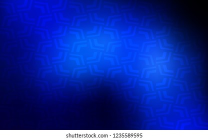 Dark BLUE vector background with lamp shapes. Shining crooked illustration in marble style. The best blurred design for your business.