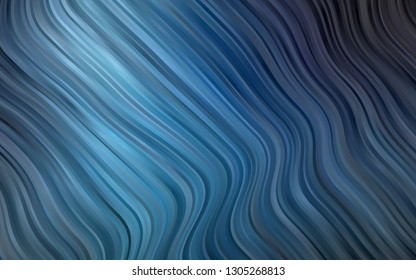 Dark BLUE vector background with lamp shapes. Creative illustration in halftone marble style with gradient. A new texture for your  ad, booklets, leaflets.
