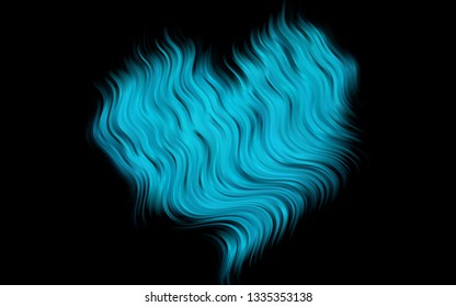 Dark BLUE vector background with lamp shapes. Blurred geometric sample with gradient bubbles.  Marble design for your web site.