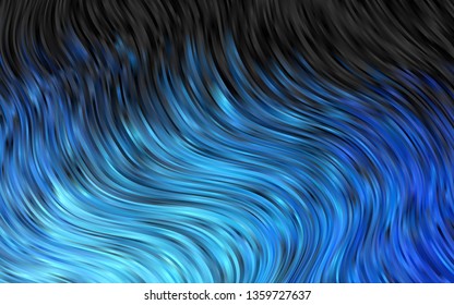 Dark BLUE vector background with lamp shapes. A sample with blurred bubble shapes. Brand new design for your ads, poster, banner.
