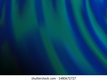 Dark BLUE vector background with lamp shapes. A sample with blurred bubble shapes. The elegant pattern for brand book.