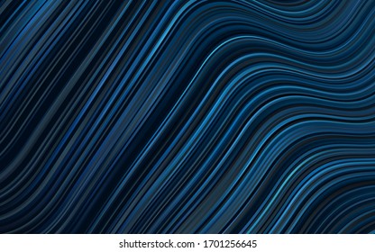 Dark BLUE vector background with lamp shapes. Shining illustration, which consist of blurred lines, circles. The best blurred design for your business.