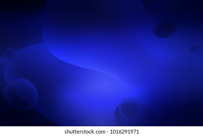 Dark BLUE vector background with lava shapes. Shining crooked illustration in memphis style. A completely new template for your business design.