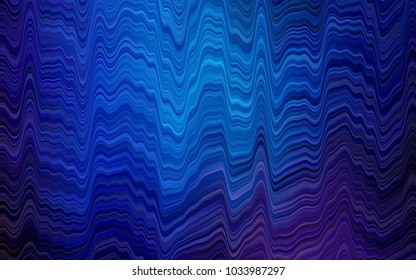 Dark BLUE vector background with lava shapes. An elegant bright illustration with gradient. Pattern for your business design.