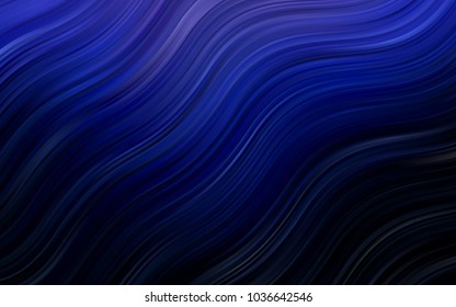 Dark BLUE vector background with lava shapes. Creative illustration in halftone marble style with gradient. A completely new template for your business design.