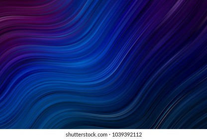 Dark BLUE vector background with lava shapes. Creative illustration in halftone marble style with gradient. New composition for your brand book.
