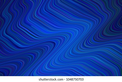 Dark BLUE vector background with lava shapes. Brand-new colored illustration in marble style with gradient. Marble style for your business design.