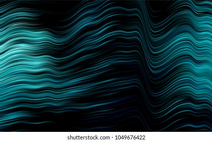 Dark BLUE vector background with lava shapes. Glitter abstract illustration with wry lines. The best blurred design for your business.
