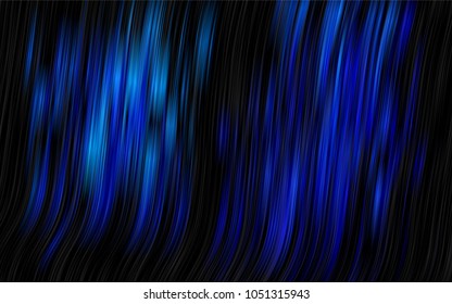 Dark BLUE vector background with lava shapes. Modern gradient abstract illustration with bandy lines. Pattern for your business design.