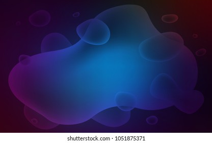 Dark BLUE vector background with lava shapes. An elegant bright illustration with gradient. Textured wave pattern for backgrounds.