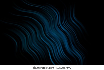 Dark BLUE vector background with lava shapes. An elegant bright illustration with gradient. Brand-new design for your ads, poster, banner.