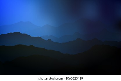 Dark BLUE vector background with lava shapes. Glitter abstract illustration with wry lines. New composition for your brand book.