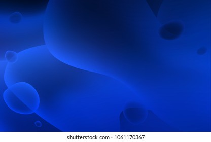 Dark BLUE vector background with lava shapes. Creative geometric illustration in memphis style with gradient. Pattern for your business design.