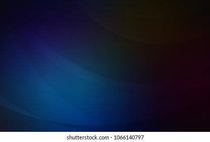 Dark BLUE vector background with lava shapes. Colorful abstract illustration with gradient lines. A completely new template for your business design.