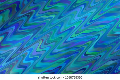 Dark BLUE vector background with lava shapes. Creative geometric illustration in marble style with gradient. The elegant pattern for brand book.